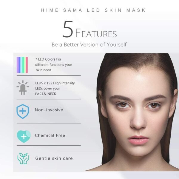 LED Face Mask - 7 Color LED Mask for Face and Neck Skin Care, FSA/HSA Eligible,