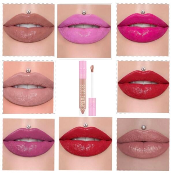 Jeffree Star Cosmetics Supreme Gloss Full Pigmented Lip Gloss Bundle Set of 8