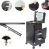 Foldable Makeup and Nail Styling Station with Wheels, LED Mirror, Bluetooth Spea