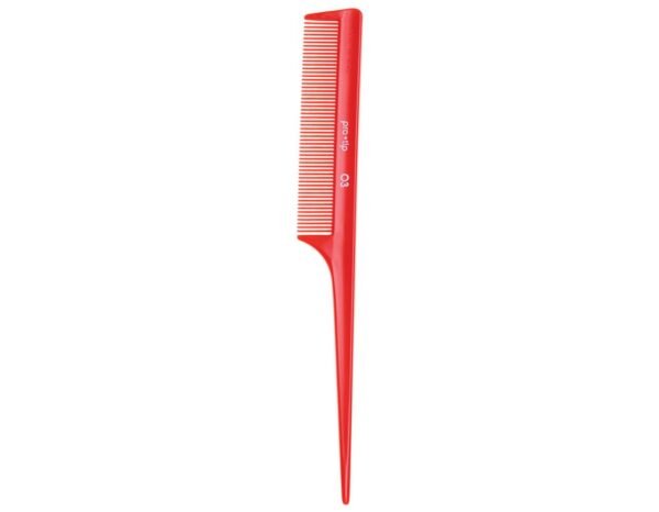 Pro-Tip PTC03 plastic tail comb, red