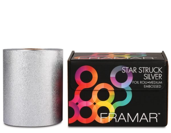 FRAMAR embossed foil roll, silver 97m
