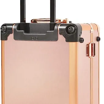 Medium Makeup Train Case with Code Lock, Lighted Mirror, Speaker Travel Cosmetic