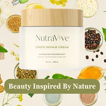 NutraVive Crepe Repair Cream – Anti-Aging Crepey Skin Treatment, 8.1 Oz – Restor