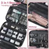Multifunctional Travel Toiletry Bag, Lightweight Full-open Hanging Makeup Cosmet