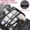 Multifunctional Travel Toiletry Bag, Lightweight Full-open Hanging Makeup Cosmet