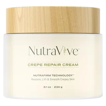 NutraVive Crepe Repair Cream – Anti-Aging Crepey Skin Treatment, 8.1 Oz – Restor