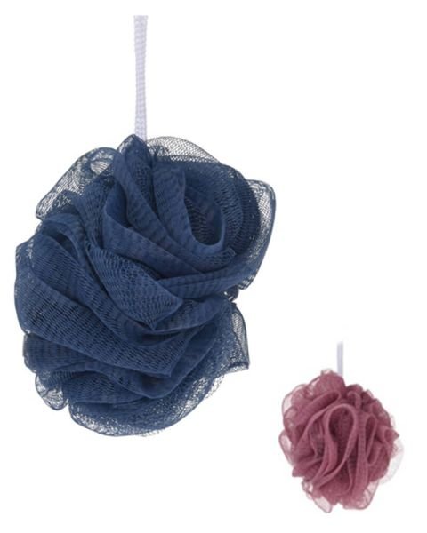 Eleganza Bath Sponge Set Blue And Pink